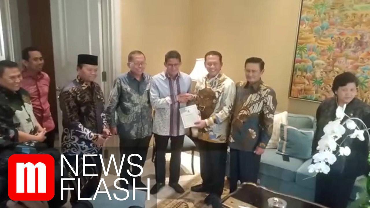 VIDEO: Pimpinan MPR Geruduk Kediaman Sandiaga, Antar Undangan Pelantikan Presiden