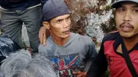 Eko Sumitro ditemukan selamat usai tersesat 3 hari di hutan Gunung Slamet, Banyumas. (Foto: Liputan6.com/Tagana Banyumas/Muhamad Ridlo)