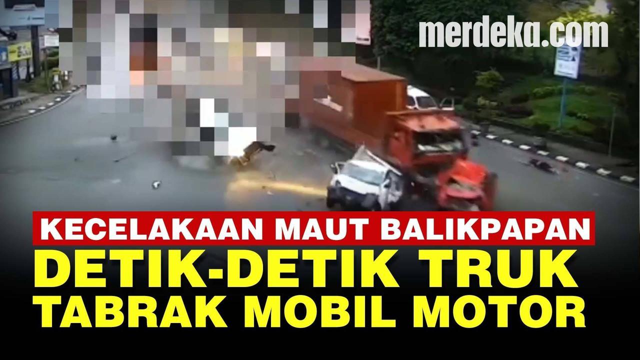 VIDEO: Kecelakaan Akibat Rem Blong, Truk Tabrak Mobil & Motor Sebabkan 5 Warga Tewas