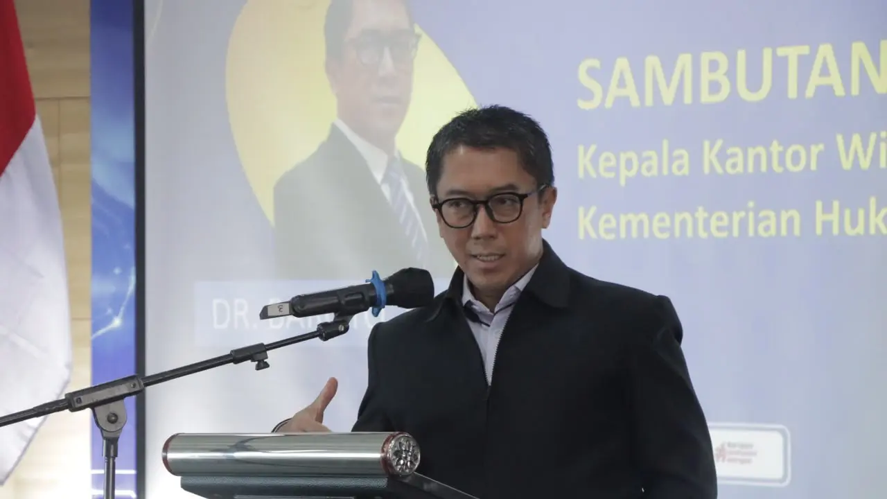 Kepala Kantor Wilayah Kementerian Hukum Daerah Khusus Jakarta, Baroto dalam kegiatan Pendampingan Penyusunan Drafting Paten