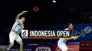 Ganda Putra Indonesia Fajar Alfian dan Muhammad Rian Ardianto berhasil mengalahkan ganda putra China di Indonesia Open 2019.