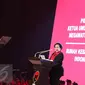 Ketua Umum DPP PDI Perjuangan (PDIP) Megawati Soekarnoputri menyampaikan pidato politik dalam perayaan HUT PDIP ke 44