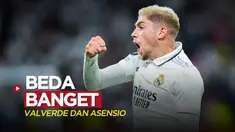 Berita video melihat perbedaan Federico Valverde dengan Marco Asensio setelah mencetak gol untuk Real Madrid di Liga Champions 2022/2023.