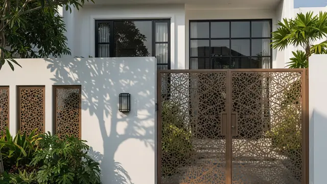 Pagar Laser Cut Motif Geometris