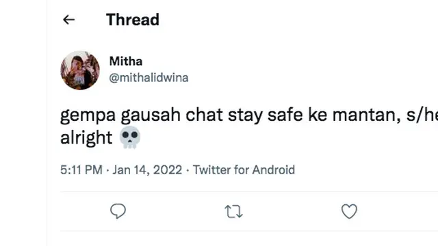 8 Twit Kocak Tentang Gempa Jadi Ajang Hubungin Mantan Pacar