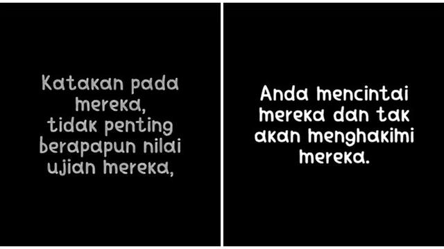 Status Wali Kelas Tentang Nilai Ujian Anak Ini Menyentuh Banget