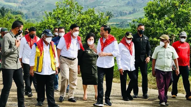Jokowi meninjau langsung penanganan jalan Liang Melas Datas