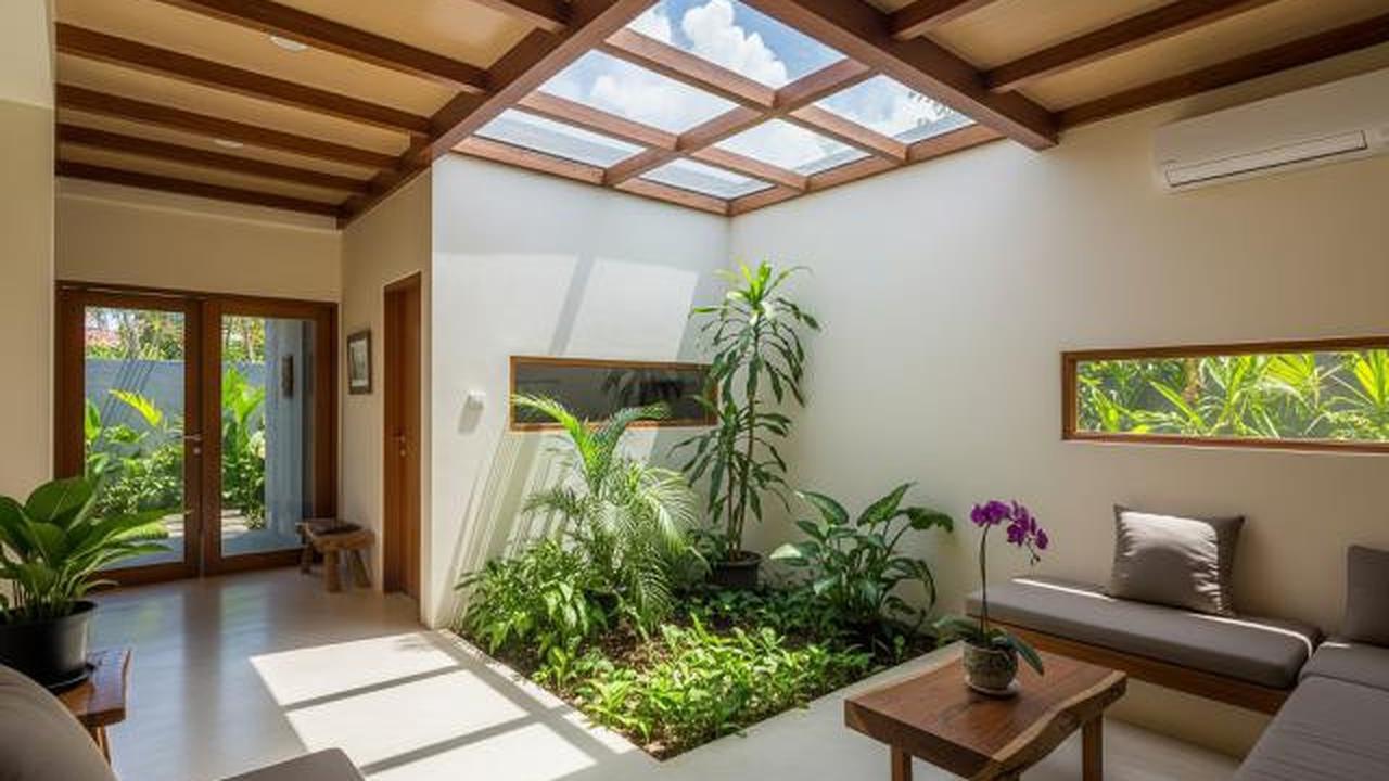 Atrium Mini atau Void (Lubang Langit-langit)/Desain Rumah Kecil Tetap Terang Tanpa Banyak Jendela (Sumber: gemini.com)