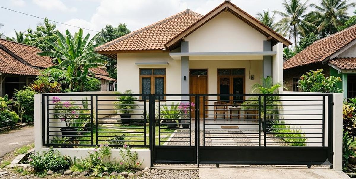 Warna Cat Pagar yang Cocok untuk Rumah Minimalis Kampung (AI Generated)