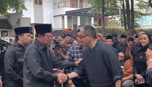 SBY-JK Melayat ke Rumah Duka Guruh Soekarnoputra