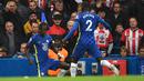 Chelsea unggul 1-0 melalui Trevoh Chalobah pada menit ke-9 melalui sundulan memanfaatkan kemelut sepak pojok. (AFP/Justin Tallis)