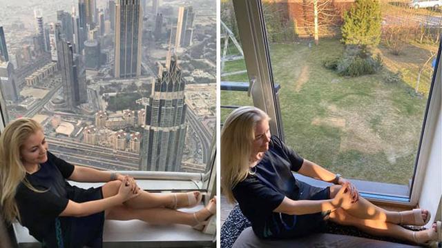 potret orang liburan di rumah