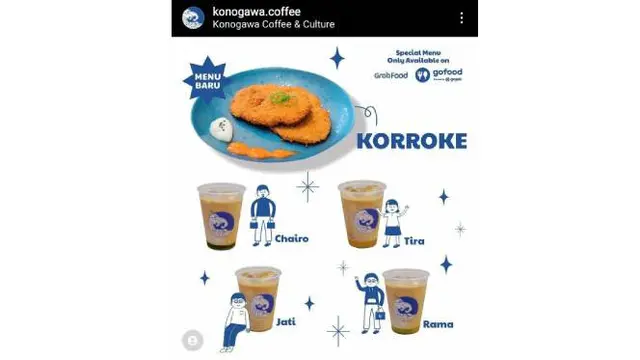 Menu baru Konogawa Coffee & Culture. (Sumber: Instagram @konogawa.coffee)