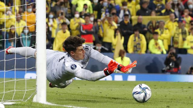 Kepa Arrizabalaga menjadi pahlawan Chelsea dalam babak adu penalti ketika mengalahkan Kepa Arrizabalaga pada Piala Super Eropa di Windsor Park, Belfast, Irlandia Utara, Kamis (12/8/2021) dini hari WIB.