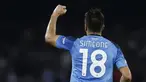 Napoli sukses menaklukkan Rangers FC pada laga Grup A Liga Champions 2022/2023 di Stadion Diego Armando Maradona, Kamis (27/10/2022). (Alessandro Garofalo/LaPresse via AP)