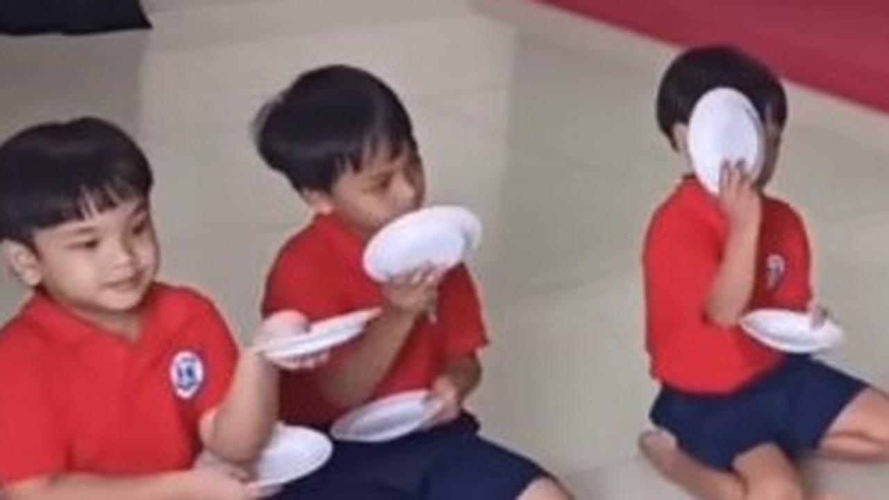 Potret Gala Sky Latihan Tari Piring di Sekolah, Ekspresinya Menggemaskan Banget dan Terlihat Paling Sumringah