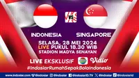 Indosiar Siarkan Pertandingan Persahabatan Timnas Indonesia Putra dan Putri