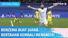 Karim Benzema membuat juara bertahan kembali menangis. Meski kalah dari Chelsea, namun Real Madrid yang berhak maju ke babak semifinal Liga Champions Eropa karena menang agregat 5-4.