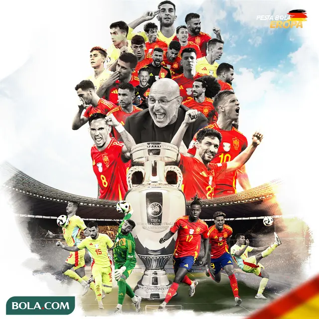 Euro 2024 - Ilustrasi Spanyol Juara Euro 2024
