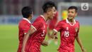 Pemain timnas Indonesia U-20, Kakang Rudianto merayakan golnya ke gawang Fiji pada laga International Friendly Match di Stadion Utama Gelora Bung Karno, Jumat (17/2/2023). Timnas Indonesia U-20 berhasil meraih kemenangan dengan skor 4-0 dalam turnamen mini yang digelar sebagai bagian persiapan jelang tampil di Piala Asia U20 2023. (Liputan6.com/Faizal Fanani)
