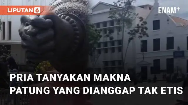 Seorang warga pertanyakan makna patung di Kota Tua Jakarta yang dianggap tak etis. Hiasan patung tersebut menunjukkan jempol dilipat pada terlunjuk dan tengah