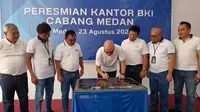 Peresmian kantor baru BKI Cabang Medan di Jalan William Iskandar, Kota Medan, Sumatera Utara (Sumut) pada Rabu (23/8/2023).