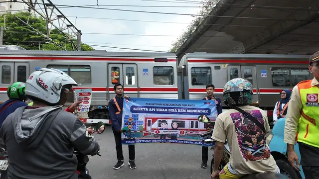 Perlintasan sebidang dan jalur KA untuk area Jabodetabek. (Foto: KAI)