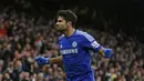 2. Diego Costa - Diboyong dari Atletico Madrid untuk menggantikan posisi Drogba. Bomber Spanyol itu musim lalu sukses mencetak 20 gol dalam 26 ajang Liga Inggris dan berhasil meraih gelar Liga Premier Inggris. (AFP/Justin Tallis)