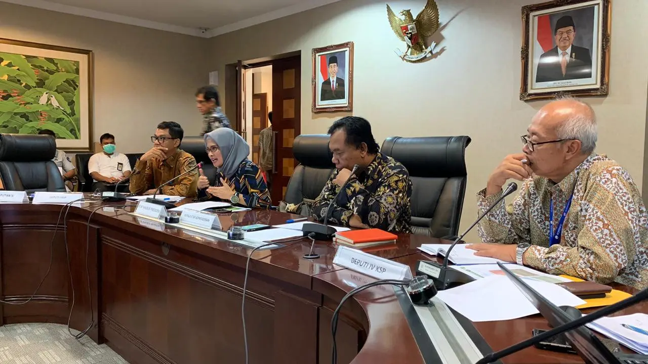 Staf Khusus Presiden Bidang Komunikasi Adita Irawati saat menghadiri peluncuran infomudik.go.id di Kantor Staf Presiden. (Istimewa)