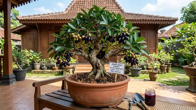 Cara Mengerdilkan Pohon Jamblang atau Duwet agar Berbuah di Pot/AI Generated