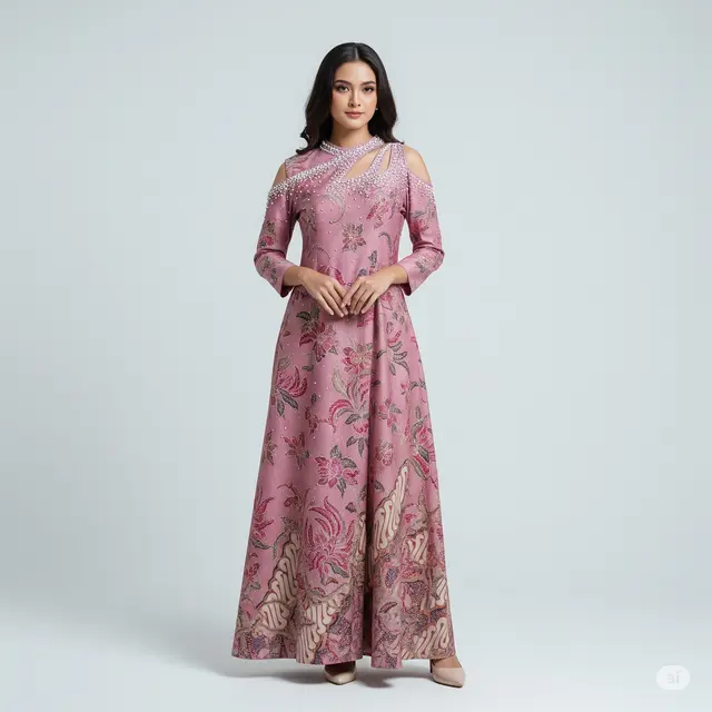 14 Model Gamis Batik Untuk Pesta Pernikahan Terbaru 2025, Elegan dan Menawan!