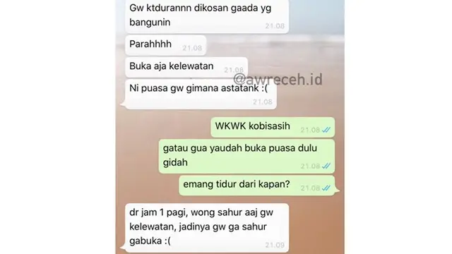 5 Chat Kelewat Sahur Puasa Ramadhan Ini Bikin Tepuk Jidat
