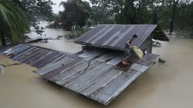 Topan Vamco di Pulau Luzon, Filipina, menyebabkan bencana banjir.