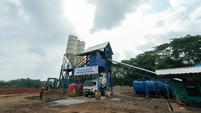 PT Solusi Bangun Indonesia Tbk (SMCB) resmikan fasilitas produksi beton jadi di Subang, Jawa Barat. (Foto: Solusi Bangun Indonesia)