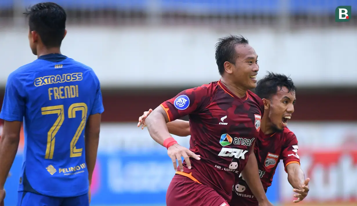 Borneo FC sukses meraih kemenangan tipis 1-0 atas PSIS Semarang dalam pekan ke-11 BRI Liga 1 2021/2022 di Stadion Maguwoharjo, Sleman, Sabtu (6/11/2021). (Bola.com/Nandang Permana)