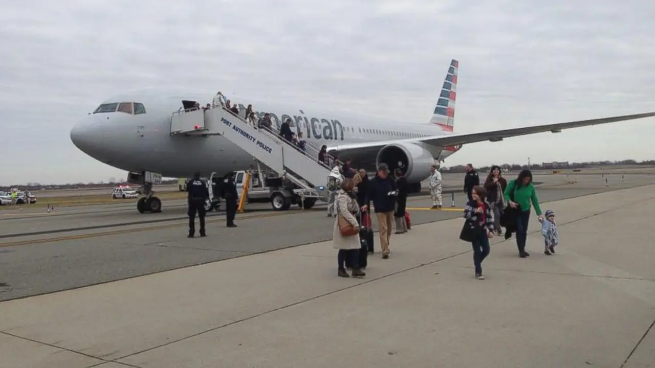 Pesawat American Airlines Boeing 767. (Beth Henderson @bahenderson/Twitter)