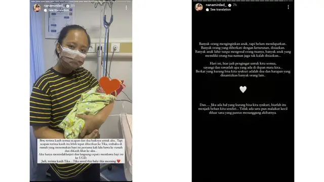 Tika, ART Nana Mirdad Temukan Bayi Perempuan di Semak-semak, Begini Kondisinya Sekarang (instagram.com/nanamirdad_)