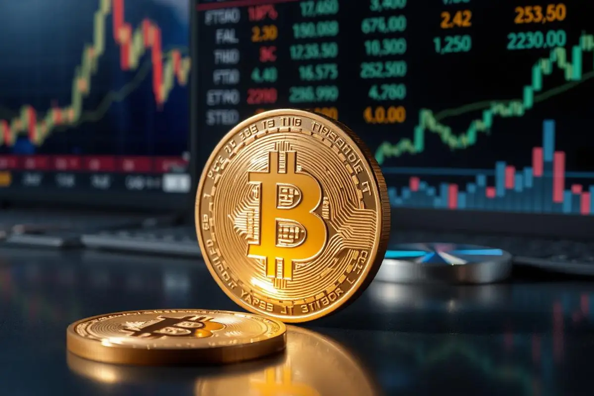 Aset digital kripto Bitcoin. (Foto by AI)