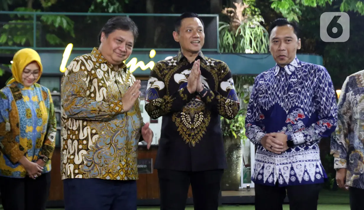 Kedua pemimpin partai politik terlihat akrab dan bersahabat. (Liputan6.com/Helmi Fithriansyah)