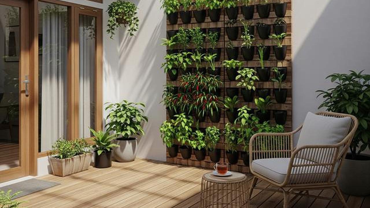 9 Desain Teras Minimalis dengan Kebun Sayur Vertikal, Maksimalkan Lahan Sempit