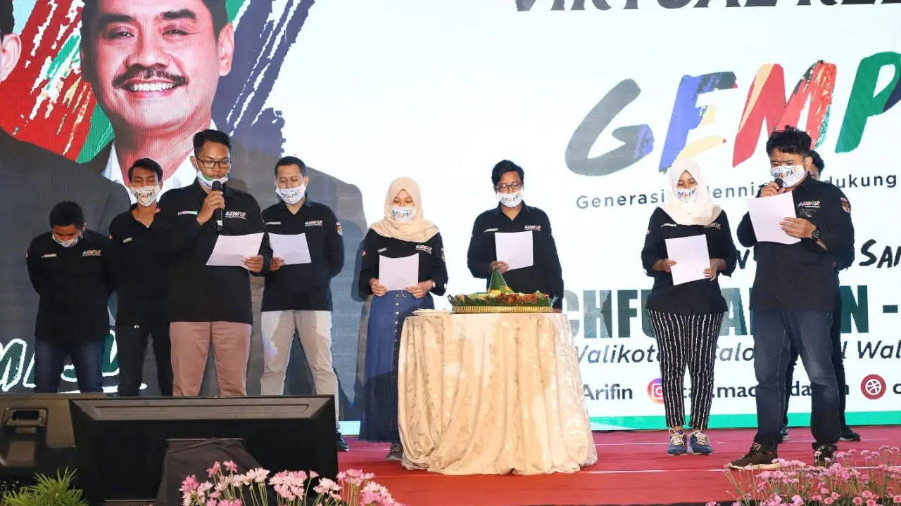 Milenial se-Surabaya membentuk relawan Generasi Milenial Pendukung Machfud Arifin-Mujiaman (Istimewa)