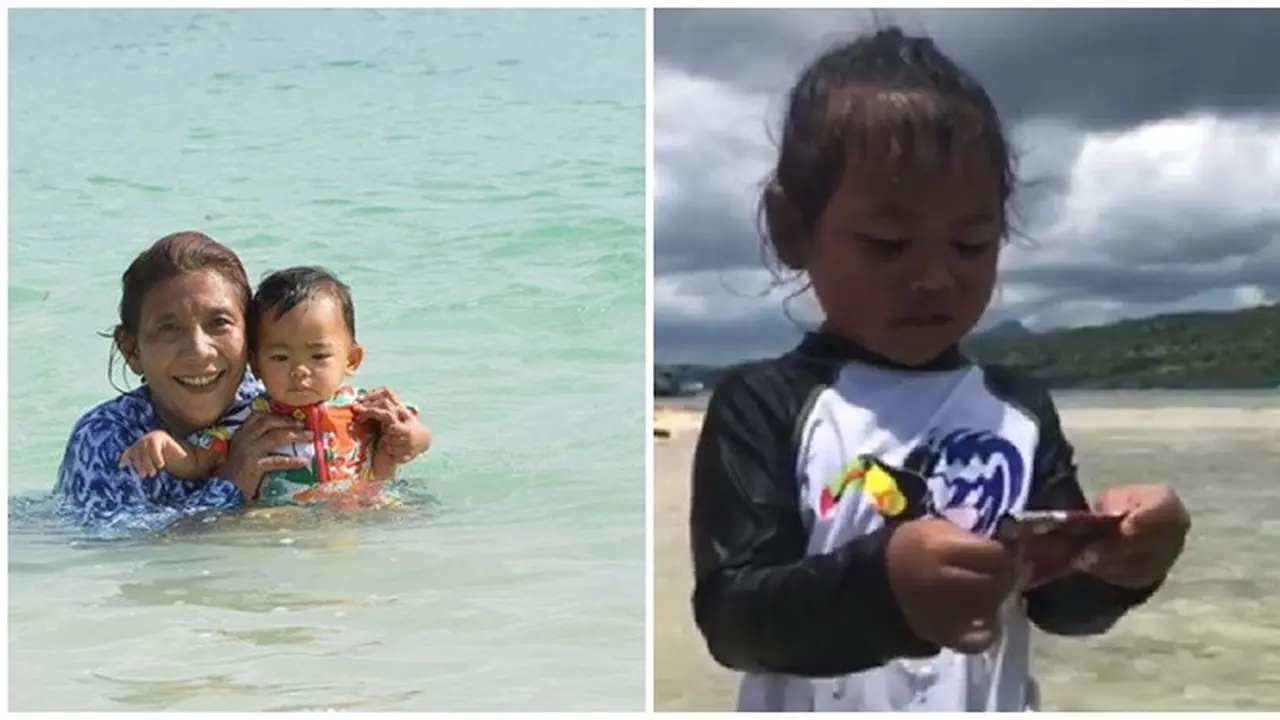 Tingkah Gemes Menteri Susi dan Cucunya