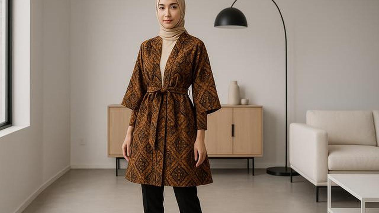 7 Model Gamis Batik Blazer Panjang yang Elegan untuk Acara Resmi