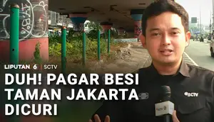 Duh! Pagar Besi Taman Jakarta Dicuri