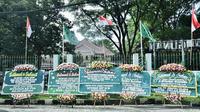 Markas Dewan Pimpinan Pusat (DPP) Partai Persatuan Pembangunan (PPP) di Jalan Diponegoro Jakarta Pusat penuh karangan bunga (Istimewa)