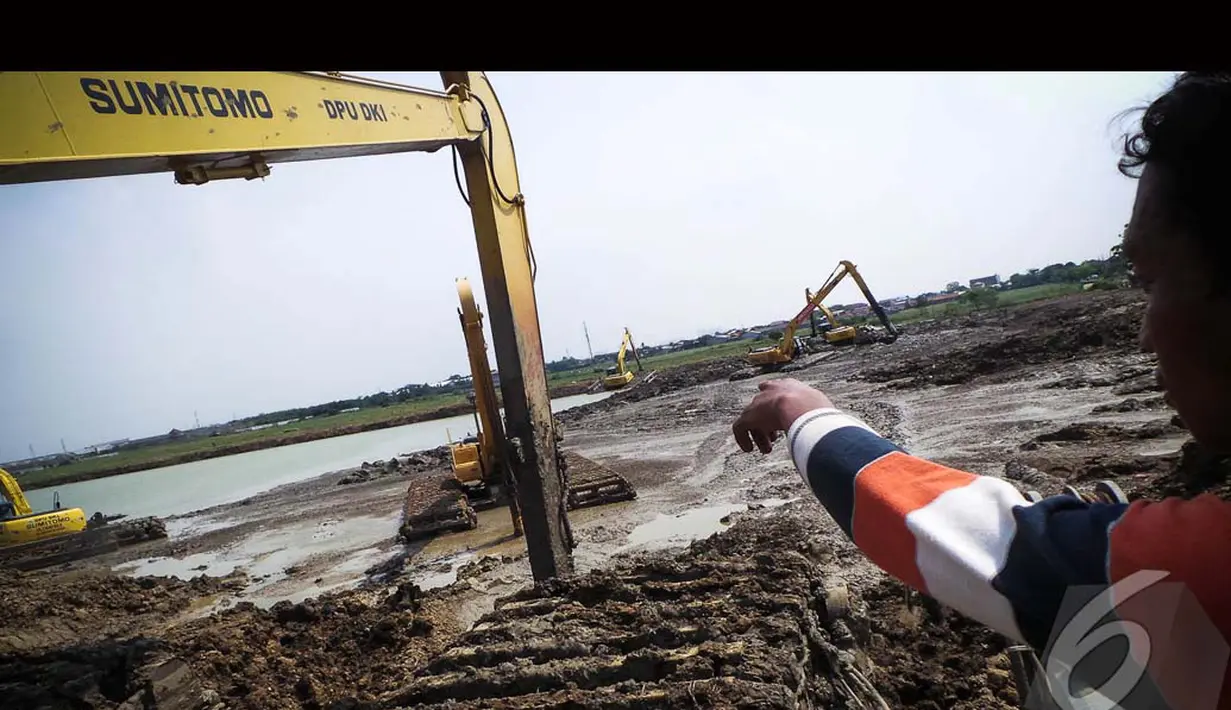 Molornya pengerjaan Waduk Marunda dikarenakan belum kelarnya masalah pembebasan sebagian warga (Liputan6.com/Faizal Fanani)