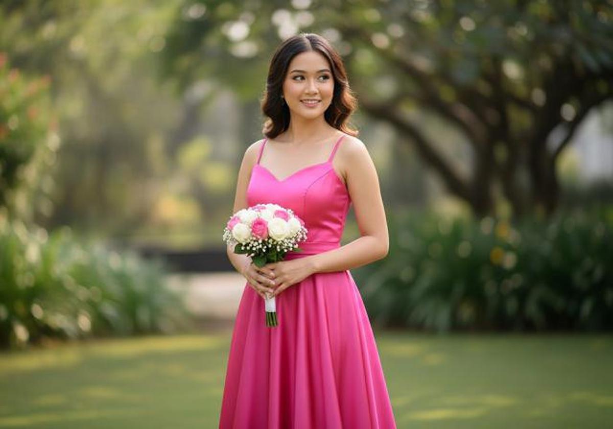 7 Inspirasi Model Baju Bridesmaid Warna Pink Fanta, Tampil Cerah dan Modern