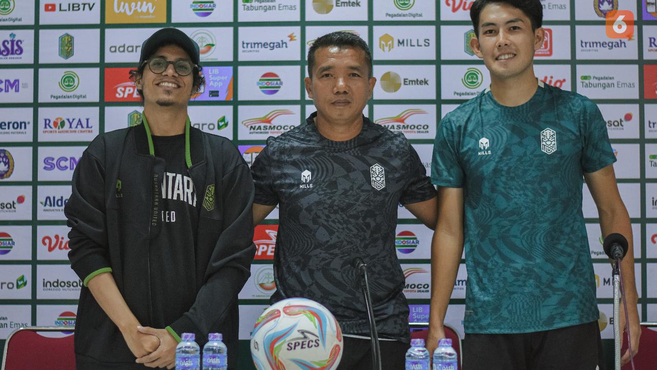 Pelatih Nusantara United, Rasiman dan Pemain Asing Yusaku Yamadera Jelang Lawan PSKC Cimahi