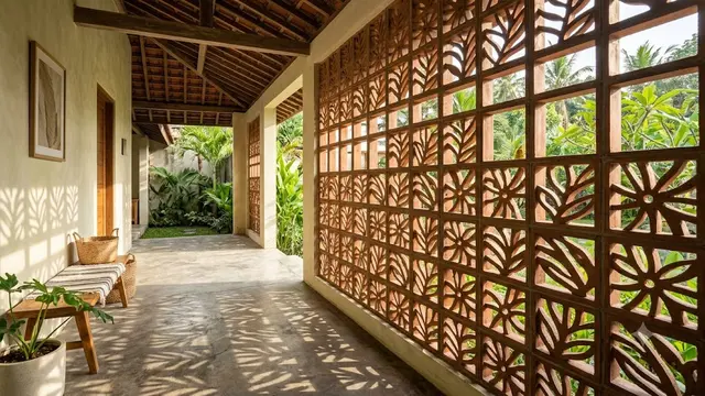 Inspirasi Roster Bermotif Daun untuk Rumah Tropis