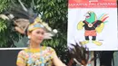 Drawa adalah nama maskot Asian Games 18th yang akan berlangsung di Jakarta-Palembang pada tanggal 18 Agustus 2018-2September 2018. (Bola.com/Nicklas Hanoatubun)